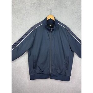 Track Jacket Mens 3XL Blue Full Zip Piping Lightweight Athletic Style 8542T Men